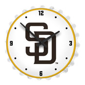 San Diego Padres: Logo - Bottle Cap Lighted Wall Clock, MBSDIE-545-02
