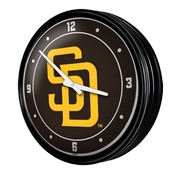 San Diego Padres: Logo - Retro Lighted Wall Clock, MBSDIE-550-02
