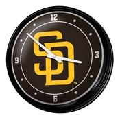 San Diego Padres: Logo - Retro Lighted Wall Clock, MBSDIE-550-02