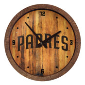 San Diego Padres: "Faux" Barrel Top Clock, FNB-MBSDIE-560-01