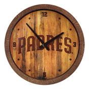 San Diego Padres: Branded "Faux" Barrel Top Clock, FNB-MBSDIE-560-02