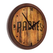 San Diego Padres: Weathered "Faux" Barrel Top Clock, FNB-MBSDIE-560-03