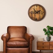 San Diego Padres: Weathered "Faux" Barrel Top Clock, FNB-MBSDIE-560-03