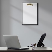 San Diego Padres: Wordmark - Framed Dry Erase Wall Sign, AGS-MBSDIE-613-02A