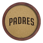 San Diego Padres: "Faux" Barrel Framed Cork Board, AGS-MBSDIE-632-02A