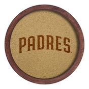 San Diego Padres: "Faux" Barrel Framed Cork Board, AGS-MBSDIE-632-02A