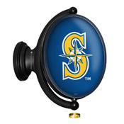 Seattle Mariners: Original Oval Rotating Lighted Wall Sign, FNB-MBSEAT-125-01B