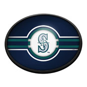 Seattle Mariners: Oval Slimline Lighted Wall Sign, FNB-MBSEAT-140-01A