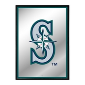 Seattle Mariners: Vertical Framed Mirrored Wall Sign, AGS-MBSEAT-275-01A