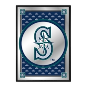 Seattle Mariners: Vertical Team Spirit - Framed Mirrored Wall Sign, MBSEAT-275-02
