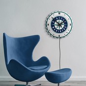 Seattle Mariners: Bottle Cap Lighted Wall Clock, MBSEAT-545-01