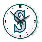 Seattle Mariners: Logo - Bottle Cap Lighted Wall Clock, MBSEAT-545-02