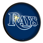 Tampa Bay Rays: Wordmark - Round Slimline Lighted Wall Sign, MBTBAY-130-02