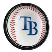 Tampa Bay Rays: Baseball - Round Slimline Lighted Wall Sign, MBTBAY-130-31