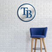 Tampa Bay Rays: Logo - Modern Disc Mirrored Wall Sign, AGS-MBTBAY-235-02A