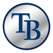 Tampa Bay Rays: Logo - Modern Disc Mirrored Wall Sign, AGS-MBTBAY-235-02A
