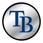 Tampa Bay Rays: Logo - Modern Disc Mirrored Wall Sign, AGS-MBTBAY-235-02A