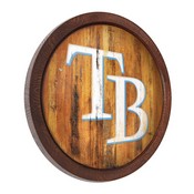 Tampa Bay Rays: Logo - Weathered "Faux" Barrel Top Sign, FNB-MBTBAY-240-06