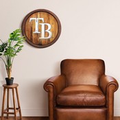 Tampa Bay Rays: Logo - Weathered "Faux" Barrel Top Sign, FNB-MBTBAY-240-06