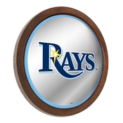 Tampa Bay Rays: "Faux" Barrel Top Mirrored Wall Sign, AGS-MBTBAY-245-01A