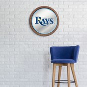 Tampa Bay Rays: "Faux" Barrel Top Mirrored Wall Sign, AGS-MBTBAY-245-01A