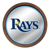 Tampa Bay Rays: "Faux" Barrel Top Mirrored Wall Sign, AGS-MBTBAY-245-01A