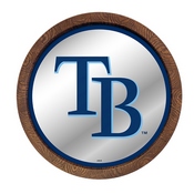Tampa Bay Rays: Logo - "Faux" Barrel Top Mirrored Wall Sign, AGS-MBTBAY-245-02A