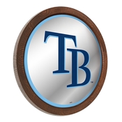 Tampa Bay Rays: Logo - "Faux" Barrel Top Mirrored Wall Sign, AGS-MBTBAY-245-02A
