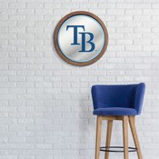 Tampa Bay Rays: Logo - "Faux" Barrel Top Mirrored Wall Sign, AGS-MBTBAY-245-02A