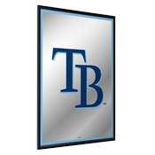 Tampa Bay Rays: Vertical Framed Mirrored Wall Sign, AGS-MBTBAY-275-01A