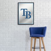 Tampa Bay Rays: Vertical Framed Mirrored Wall Sign, AGS-MBTBAY-275-01A