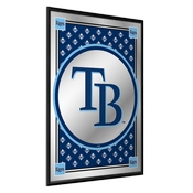 Tampa Bay Rays: Vertical Team Spirit - Framed Mirrored Wall Sign, MBTBAY-275-02