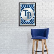 Tampa Bay Rays: Vertical Team Spirit - Framed Mirrored Wall Sign, MBTBAY-275-02