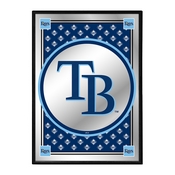Tampa Bay Rays: Vertical Team Spirit - Framed Mirrored Wall Sign, MBTBAY-275-02