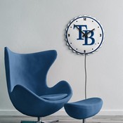 Tampa Bay Rays: Logo - Bottle Cap Lighted Wall Clock, MBTBAY-545-02