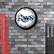 Tampa Bay Rays: Retro Lighted Wall Clock, MBTBAY-550-01