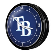 Tampa Bay Rays: Logo - Retro Lighted Wall Clock, MBTBAY-550-02