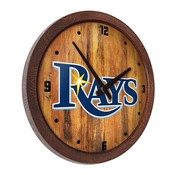 Tampa Bay Rays: "Faux" Barrel Top Clock, FNB-MBTBAY-560-01
