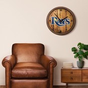 Tampa Bay Rays: "Faux" Barrel Top Clock, FNB-MBTBAY-560-01