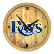 Tampa Bay Rays: "Faux" Barrel Top Clock, FNB-MBTBAY-560-01
