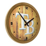 Tampa Bay Rays: Logo - "Faux" Barrel Top Clock, FNB-MBTBAY-560-04