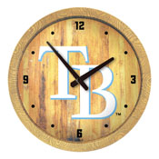 Tampa Bay Rays: Logo - "Faux" Barrel Top Clock, FNB-MBTBAY-560-04