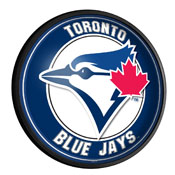 Toronto Blue Jays: Round Slimline Lighted Wall Sign, MBTORO-130-01