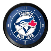 Toronto Blue Jays: Ribbed Frame Wall Clock, MBTORO-530-01
