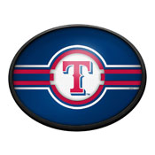 Texas Rangers: Oval Slimline Lighted Wall Sign, MBTXSR-140-01B