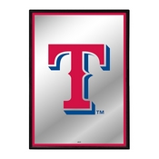 Texas Rangers: Vertical Framed Mirrored Wall Sign, AGS-MBTXSR-275-01A