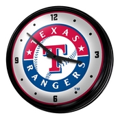 Texas Rangers: Retro Lighted Wall Clock, MBTXSR-550-01