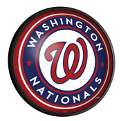 Washington Nationals: Round Slimline Lighted Wall Sign, MBWASH-130-01