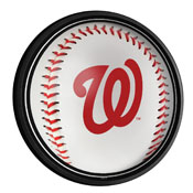 Washington Nationals: Baseball - Round Slimline Lighted Wall Sign, MBWASH-130-31