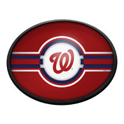 Washington Nationals: Oval Slimline Lighted Wall Sign, FNB-MBWASH-140-01A